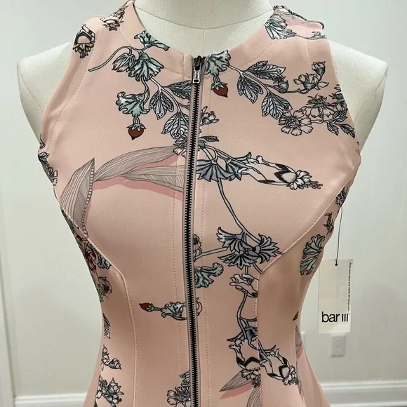 BAR III Bar III Zip-Front Fit Flare Scuba Dress, Chutney Combo - Picture 13 of 16